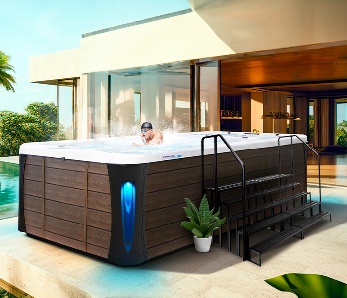 Calspas hot tub being used in a family setting - Kenner