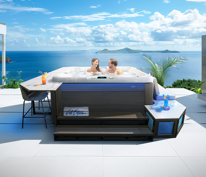 Calspas hot tub being used in a family setting - Kenner